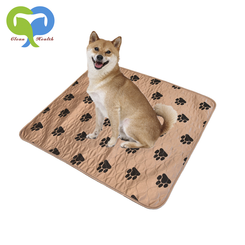 Моющийся подстилка для щенков подушки для тренировки собак водонепроницаемый и многоразовый подгузники с принтом светло-коричневый цвет