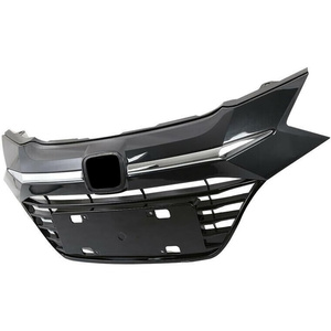 Rejilla Superior Delantera, Compatible con Honda <span class=keywords><strong>HRV</strong></span> 2016-2018, Completamente Negra y Cromada - Product Image 3