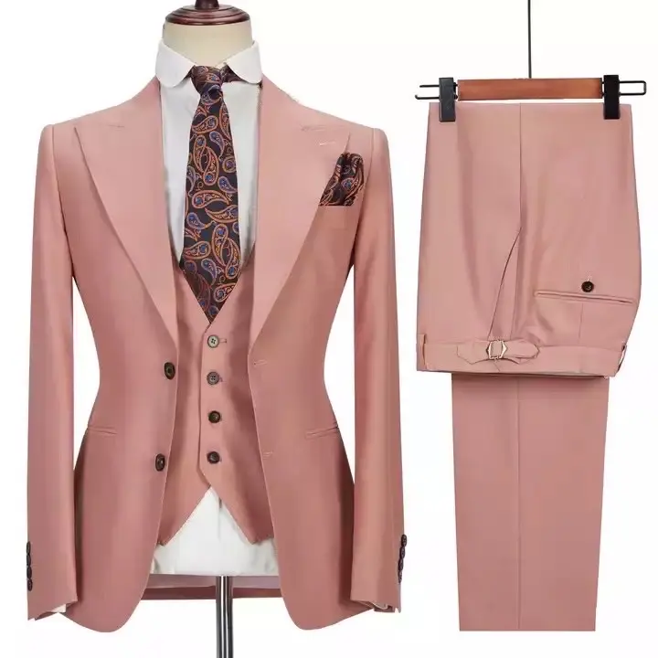 High qualität Suits 3 Pieces Set Formal Slim Fit Tuxedo Prom Suit Male Groom Wedding Blazers Dress Jacket Coat Pants Vest