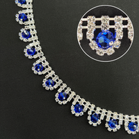 Chaîne de strass à dos plat extrêmement brillante à coudre pour robes de soirée et spectacles de danse, chaussures et sacs richement ornés
