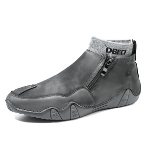 Nouvelles bottes en <span class=keywords><strong>cuir</strong></span> vintage pour hommes, grandes tailles, en microfibre, durables, chaussures décontractées d'extérieur, autres bottes décontractées tendance grandes tailles - Product Image 1