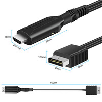 Câble adaptateur PS1 PS2 vers HDTV avec gaine en PVC et conducteur en cuivre pour TV Résolution 1080p Modèle Dh-ps2