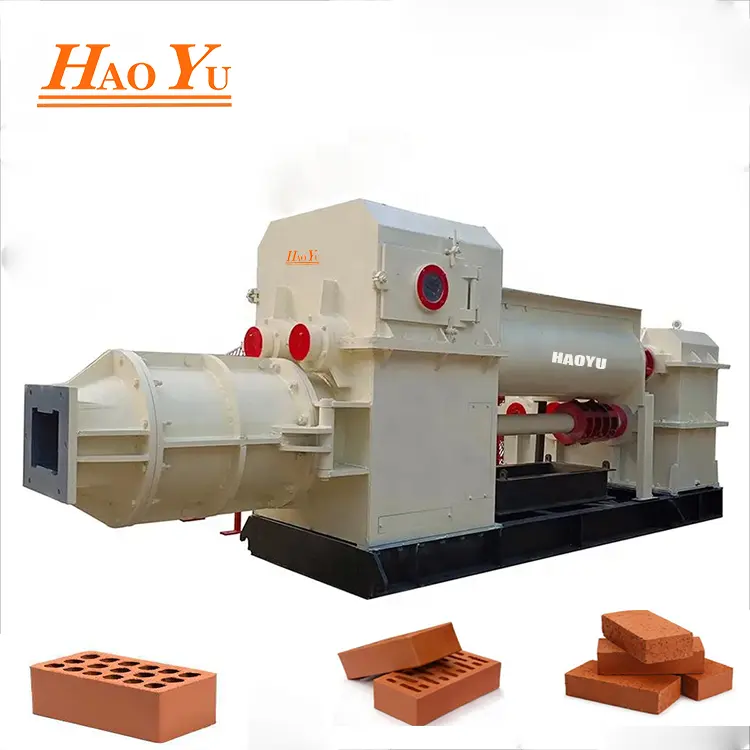 Fully automatic vacuum extruder red earth mud soil clay brick making machine