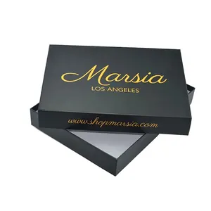 Роскошные подарочные коробки для ювелирных изделий из золотой фольги с логотипом на заказ с крышкой