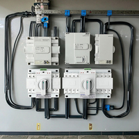 Saklar Transfer Otomatis Dual Power 2P 32A Fasa Tunggal CB ATS Switch Kapasitas Pemutusan 6kA Arus Rangka 10A untuk Penggunaan Rumah Tangga