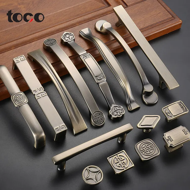 TOCO Free Sample Matte Black Cabinet Hardware Black Cabinet Pulls Knobs Furniture handles