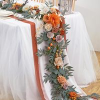 Kunstzijde Eucalyptus Garland Krans Bloemen Handgemaakt Vintage Elegant Bruiloft Tafel Rustieke Bloemstukken Valentijn