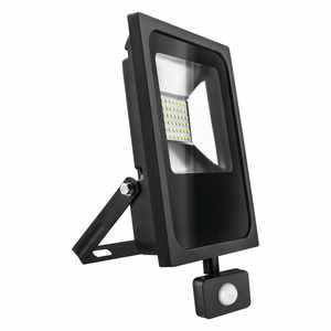 Proiettore LED 10W con sensore, colore nero, ideale per illuminazione esterna e sicurezza in spazi esterni. - Product Image 1