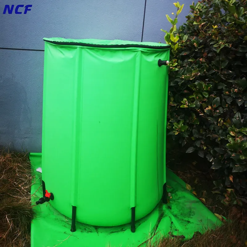 Nach 100 Gallonen Faltbare Flexible Faltbare Regen Wasser Barrel PVC-Plane Regenwasser Tank