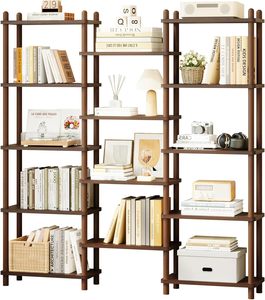 Étagères à livres en bois, cinq grands étagères de présentation, hautes, indépendantes, ouvertes, adaptées à la maison, au bureau, au salon - Product Image 1