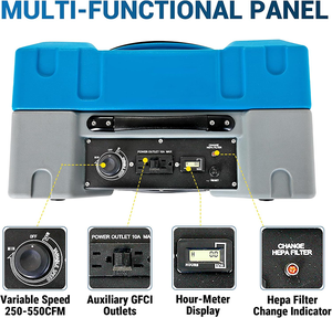 Purificador de Aire Portátil Comercial de 115V y 550CFM con Filtro HEPA para la Eliminación de Moho - Product Image 4