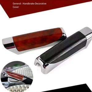 Couverture de frein à main de voiture en fibre de carbone, housse décorative et de protection pour frein à main, accessoires décoratifs - Product Image 2