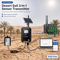 Système clé en main de surveillance à distance de la température et de l'humidité du sol alimenté par l'énergie solaire avec sonde 316L pour l'agriculture dans les déserts