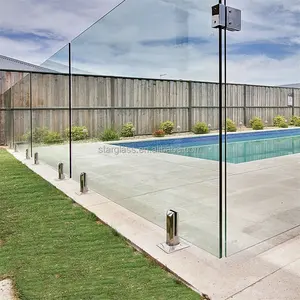 Pannello di recinzione per piscina in vetro temperato da 10mm 12mm