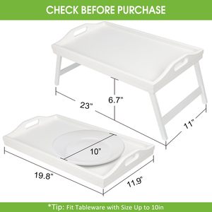 Personalizzato bianco grande vassoio per la <span class=keywords><strong>colazione</strong></span> a guardare la TV e disegnare la scrittura pieghevole con le gambe - Product Image 3