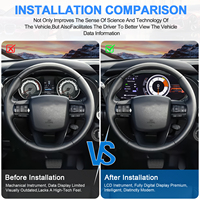 Panel de Instrumentos Digital LCD NaviHua de 12.3 Pulgadas para Toyota Hilux Fortuner 2015-2020, Sistema Linux, Pantalla Actualizada, Velocímetro