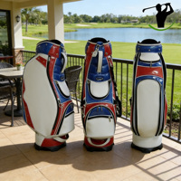 Sac de golf pliable en cuir PU durable, imperméable, couleurs personnalisées, taille personnalisée, léger, 6 diviseurs, logo brodé personnalisé