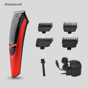 Regolabarba Professionale Komingdon per <span class=keywords><strong>Uomo</strong></span>, Tagliacapelli Elettrico con Lama a T Zero Gap, Rasoio Ricaricabile con 4 Pettini Guida - Product Image 1