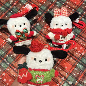 In Stock Kawaii <b>Christmas</b> Lamb <b>Sweater</b> Trio Keychain Squishy Cute Plush Toys 4inch Stuffed Animal Toys Arcade Game for Girls - Product Image 1