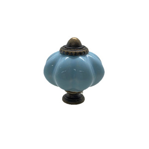 <b>Ceramic</b> Pumpkin Furniture <b>Knobs</b> Colorful European Style Wardrobe Drawer Handles Durable Novelty Shape - Product Image 5
