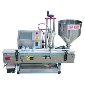 Machine de remplissage de liquides automatique à pompe à engrenages horizontale à tête unique en acier inoxydable de qualité alimentaire, pneumatique, haute précision, faible bruit - Product Image 1