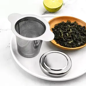 Customized Logo Double Handle Fine Mesh Loose Leaf Tea Strainer/filter/tea Infuser Stainless Steel