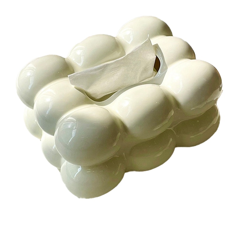 Bubble Design Tissue Box Paper Box Holder Paper Dispenser for Bathroom Dining Table Stylish Tissue Organizer Decorative Napkin