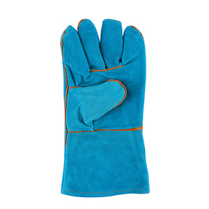 High Quality Cow Split Leather Welding Gloves Cotton Liner Disposable Anti-Heat Gauntlet <strong>Cuff</strong> 14-inch Hand <strong>Arm</strong> Protection Gloves - Product Image 4