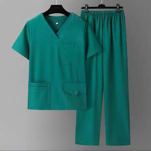 Uniforme de Hospital Antiarrugas y Fresco con Múltiples Bolsillos para Enfermeras, Esteticistas y Salones de Uñas - Product Image 1
