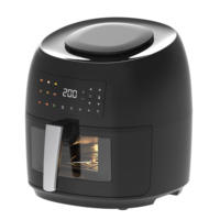 Friteuse à air numérique sans huile 1800W 8L, économe en énergie, avec menus, pour cuisiner pizza, rôtir poulet, en acier inoxydable, OEM