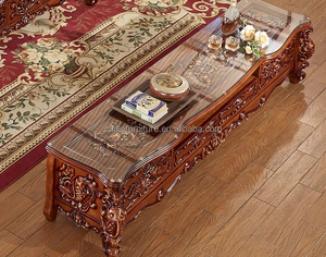 Europeo design antico soggiorno mobili <span class=keywords><strong>Tv</strong></span> stand di lusso stile in legno intagliato pesce modello <span class=keywords><strong>tv</strong></span> stand tavolo - Product Image 1