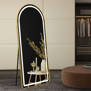 <span class=keywords><strong>Espejo</strong></span> de pie o de pared grande <span class=keywords><strong>con</strong></span> pantalla táctil inteligente, luz LED y ajuste de brillo, ideal para vestidor. - Product Image 1