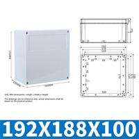 IP65 ABS Wasserdichte F-Serie Ohrenlose, Nicht-Transparente Schraubdeckelabdeckung. Siehe Produktsite für Abmessungen.