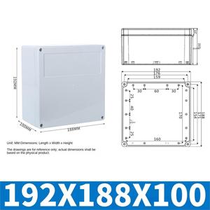 IP65 waterproof F series earless non-transparent cover – see product page for dimensions - Product Image 4