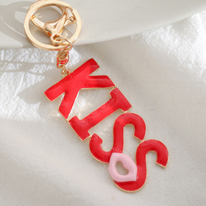 Populaire tridimensionnel baiser lèvre métal porte-clés petit cadeau émail lettres peinture huile pendentif à <span class=keywords><strong>la</strong></span> mode métal porte-clés - Product Image 3