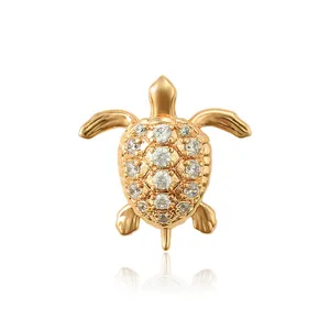 Pendentifs personnalisés xup 34426, breloque de mode, en plaqué or 18K, motif de tortue avec en forme d'animal