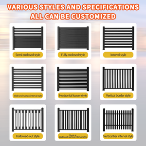 Алюминиевые перила и ограждения - Алюминиевая садовая панель для частного металлического ограждения сада - Product Image 4