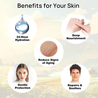 T Sample Welcome Crème hydratante fouettée pour le suif Lotion naturelle pour le visage au miel et baume de suif nourri à l'herbe
