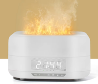 Diffuseur d'arômes USB de bureau avec flamme, haut-parleur, télécommande, humidificateur et réveil pour la maison