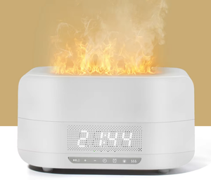 Difusor de Aroma <span class=keywords><strong>con</strong></span> Llama USB para Escritorio, <span class=keywords><strong>con</strong></span> Altavoz, Control Remoto, Humidificador y Reloj <span class=keywords><strong>Despertador</strong></span> para el Hogar - Product Image 1