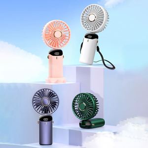 Mini Cooling <b>Fan</b> Rechargeable Battery Plastic USB <b>Handheld</b> Digital Display Folding <b>Fans</b> for Outdoor - Product Image 2