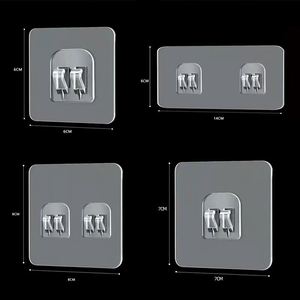 Transparent Plastic Self-adhesive Seamless Eco-Friendly Multifunction Wall Adhesive Hook <b>for</b> Household Tools <b>Hanging</b> - Product Image 3