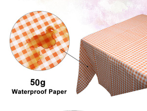 <span class=keywords><strong>Nappe</strong></span> en <span class=keywords><strong>papier</strong></span> kraft jetable classique à carreaux, imperméable, adaptée aux fêtes quotidiennes, aux mariages et aux anniversaires. - Product Image 5