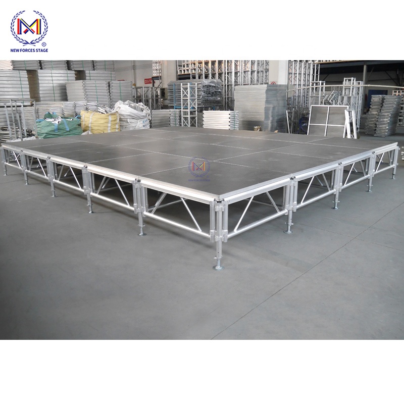 Outdoor Prestaties Aluminium Verstelbare Hoogte Gebruikt Koop Concert Platform Evenement Truss Multiplex Draagbare Podium