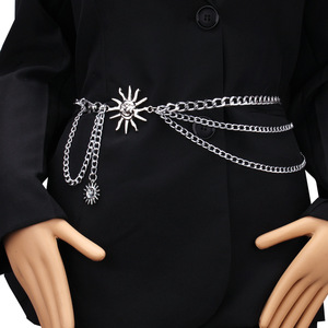 โซ่คาดเอวสีทอง โลหะ สำหรับผู้หญิง แฟชั่นใส่ได้ทุกวัน - Product Image 2