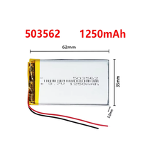Sel Baterai Lithium Polymer LiPo 3.7V 1250mAh 503562 Isi Ulang untuk MP3 MP4 MP5 GPS PSP DVD Video Game PAD Tablet PC
