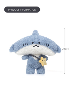 Jooki Baguette loạt thêu cá mập đồ chơi Unisex thiết kế mới siêu mềm sang trọng Thú nhồi bông tùy chỉnh ODM căng thẳng cứu trợ PP - Product Image 5