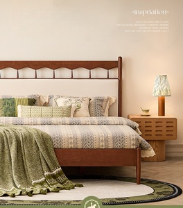 <span class=keywords><strong>Letto</strong></span> Moderno in Legno Massello Stile Francese, Imbottito, Doppio, Color Crema, per Camera da <span class=keywords><strong>Letto</strong></span> Principale, Ecologico e Salvaspazio - Product Image 3