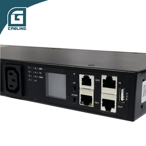 Gcabling Unité <span class=keywords><strong>de</strong></span> distribution d'alimentation (PDU) 19 pouces 1U 12 voies 10 kW, intelligente, simple 48 V, pour armoire <span class=keywords><strong>de</strong></span> serveur 42U Europe avec boîtier - Product Image 4