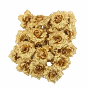 Cabeza de Rosa Artificial de Pétalos Nítidos, Flor Falsa de Tela de Seda, Caja de Regalo DIY, Rosa para Decoración de Paredes, Accesorios para Escenas de Boda - Product Image 4
